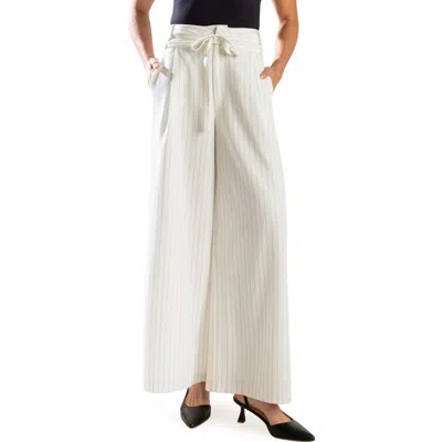 Freemarket Stripe Wide Leg Pants In White