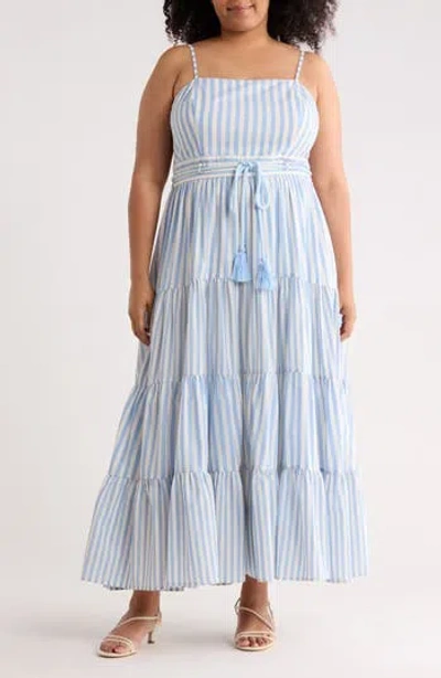 Freemarket Striped Cotton Maxi Sundress
