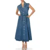 Freemarket Tie Belt Denim Midi Dress