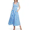 Freemarket Tie Strap Maxi Dress In Blue