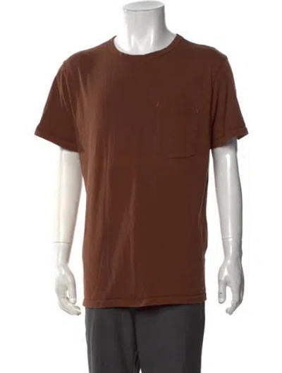 Pre-owned Freenote Cloth Crew Neck Short Sleeve T-shirt In Brown