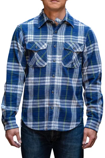 Freenote Cloth Currant Shirt In Blue Wing Plaid In Multi