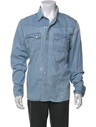 Pre-owned Freenote Cloth Long Sleeve Denim Shirt In Blue