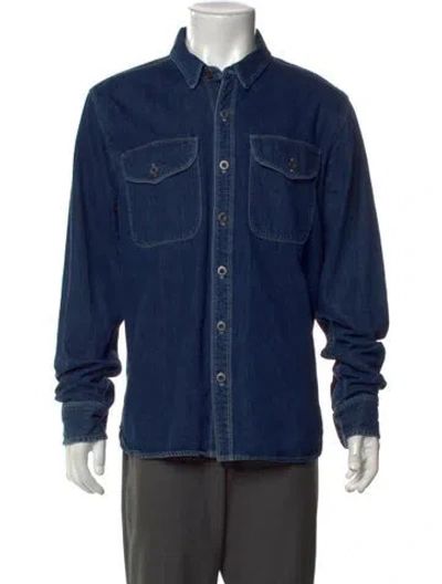 Pre-owned Freenote Cloth Long Sleeve Denim Shirt In Blue