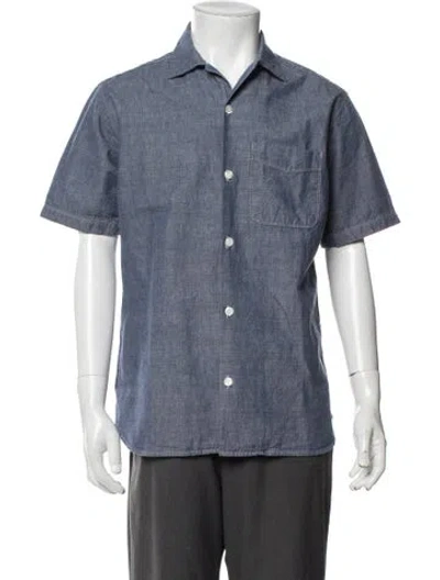 Pre-owned Freenote Cloth Short Sleeve Denim Shirt In Blue