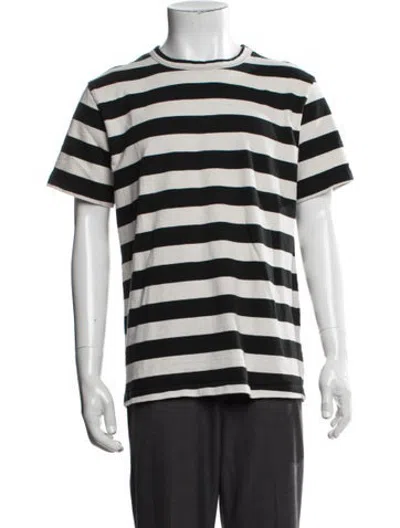 Pre-owned Freenote Cloth Striped Crew Neck T-shirt In Black