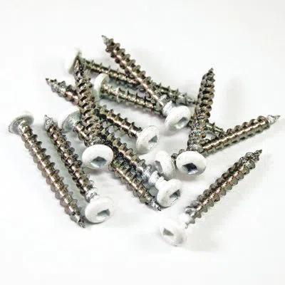 Freestyle 0.25" H X 4" W Stainless Steel Lattice Screws In White,silver