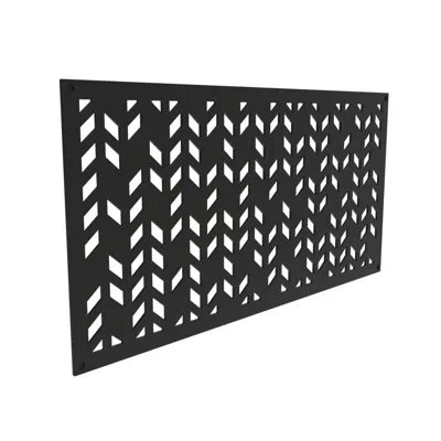 Freestyle 2 Ft. X 4 Ft. Aztek Black Decorative Screen Panel