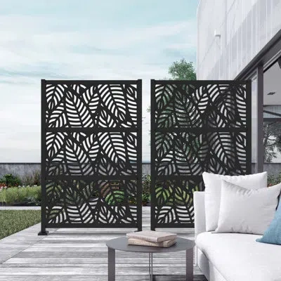 Freestyle 2 Ft. X 4 Ft. Decorative Screen Panel Frame Kit In Matte Black