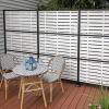 Freestyle 2 Ft. X 4 Ft. Decorative Screen Panel Line Post Extension Kit In Matte Black