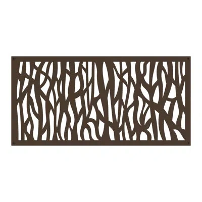 Freestyle 2 Ft. X 4 Ft. Sprig Umber Decorative Screen Panel In Multi