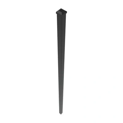 Freestyle 2" X 2" X 96" Blank Steel Post In Black