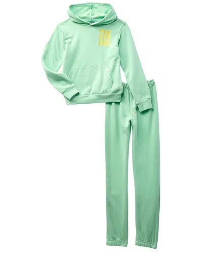 Freestyle 2pc Fleece Jogger Set In Green