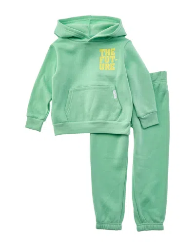 Freestyle 2pc Fleece Jogger Set In Green