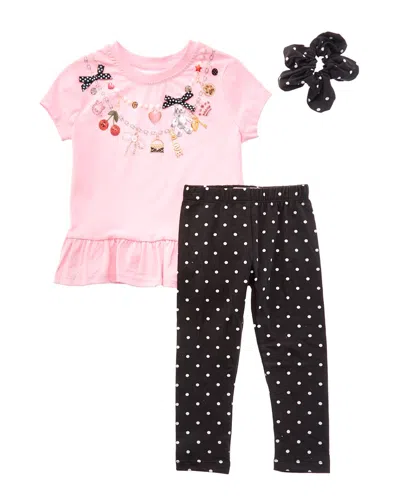 Freestyle Kids' 2pc Girly Girl T-shirt & Legging Set In Pink