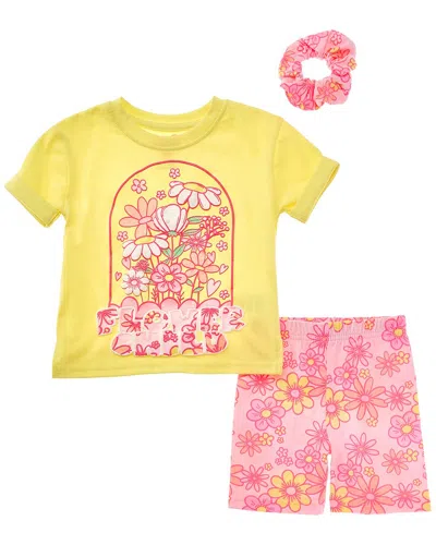 Freestyle 3pc Flower Child Bike Short Set In Multi