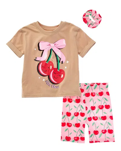 Freestyle Kids' 3pc Mon Cheri Bike Short Set In Multi