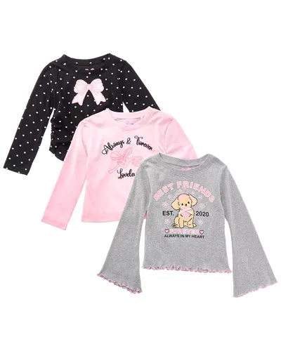 Freestyle Kids' 3pk Best Friends T-shirt In Pink