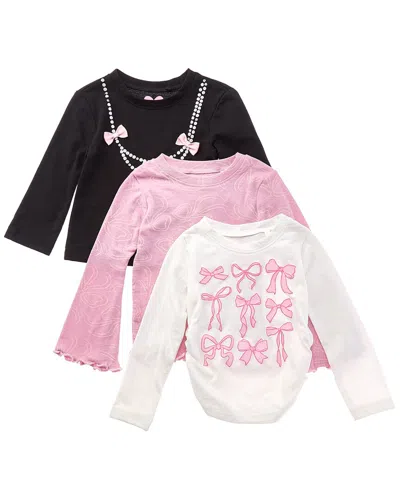 Freestyle Kids' 3pk Bowtiful T-shirt In White