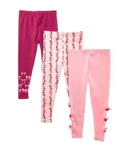 Freestyle 3pk Coquette Brushed Fleece Legging In Animal Print
