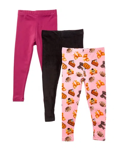 Freestyle 3pk Fall Y'all Brushed Fleece Legging In Multi