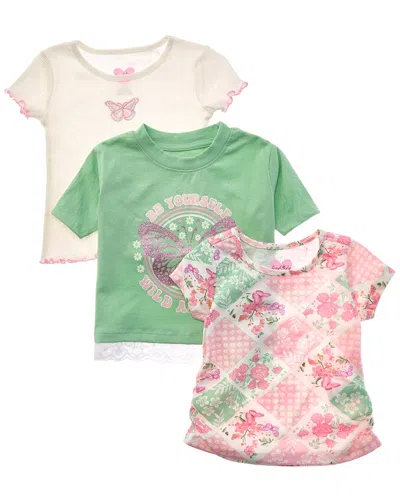 Freestyle Kids' 3pk Pretty Butterfly Top In Multi