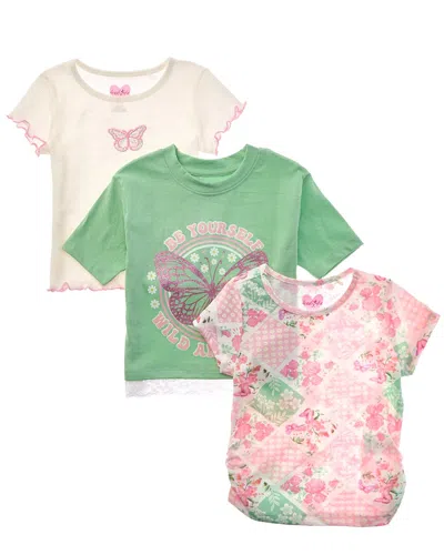 Freestyle 3pk Pretty Butterfly Top In Multi