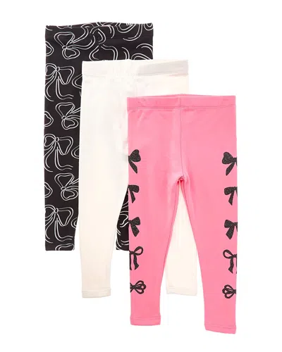 Freestyle 3pk Ribbon Rocks Brushed Fleece Legging In Multi