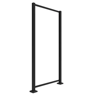 Freestyle 3'x6' Vertical Decorative Screen Panel Frame Kit In Black
