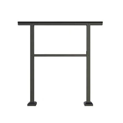 Freestyle 4 Ft. Aluminum Transition Handrail In Black