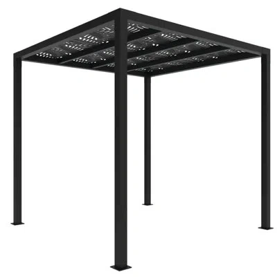 Freestyle 8 Ft. W X 8 Ft. D Aluminum Pergola With Canopy In Matte Black
