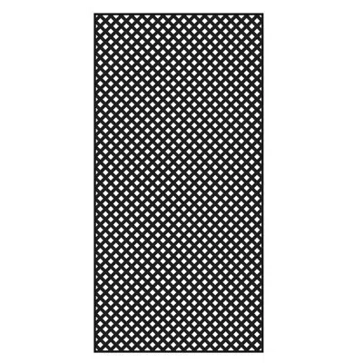 Freestyle 96" H X 48" W Vinyl Diamond Privacy Lattice Panel In Black