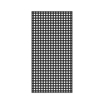Freestyle 96" H X 48" W Vinyl Square Privacy Lattice Panel In Black