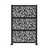 Freestyle Decorative Screen Panel Frame Kit With 2 Ft. X 4 Ft. Sprig In Black