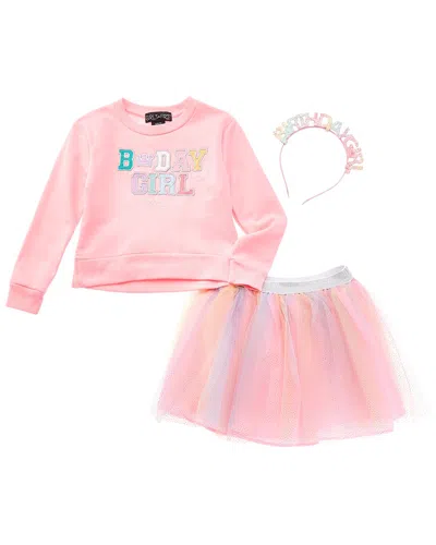 Freestyle Kids' Girls First Birthday Girl Princess 3pc Tutu Skirt Set In Multi