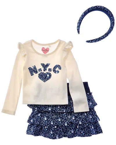 Freestyle Kids' New York 2pc Skort Set In White