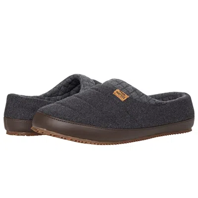 Freewaters Jeffrey Slippers Mens Gray Quilted Round Toe Slip-on Shoes Gal48