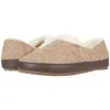 Freewaters Norah Slipper Wooatmeal Llama Faux Fur Lined Slip-on Rhs5674 In Brown