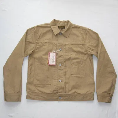 Pre-owned Freewheelers Glazier Sulfide Dyed Duck Work Jacket 38 Yellow Brown Men