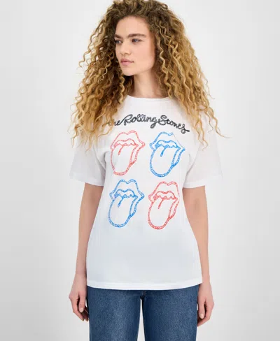 Freeze 24-7 Juniors' Rolling Stones Grid Graphic T-shirt