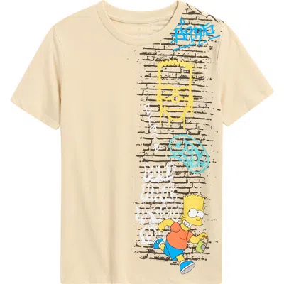 Freeze Kids'  Bart Over Back Graphic T-shirt In Yellow