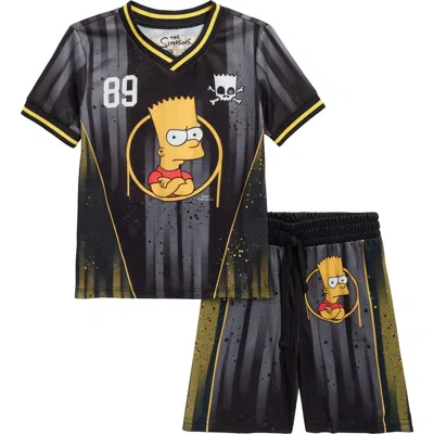 Freeze Kids' Bart Soccer Jersey & Shorts Set In Black