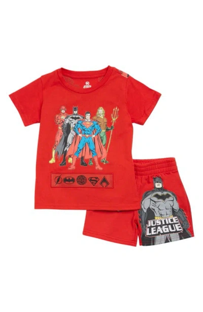 Freeze Kids' Dc Comic Graphic T-shirt & Shorts Set In Red