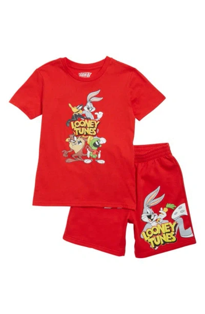 Freeze Kids' Looey Tunes Graphic T-shirt & Shorts Set (big Kid)t-shirt & Shorts Set In Red