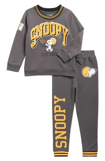 Freeze Kids' Snoopy Fleece Pullover & Joggers Set In Gray