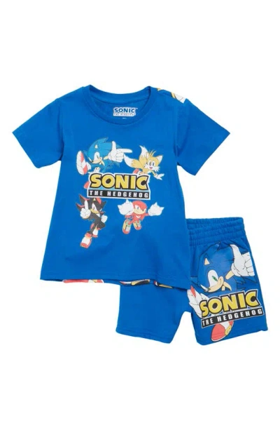 Freeze Kids' Sonic Graphic T-shirt & Shorts Set In Royal