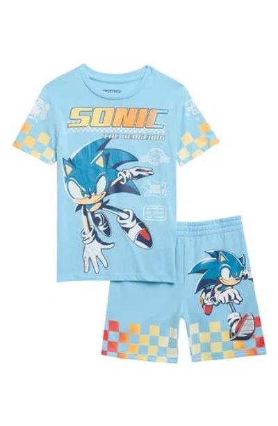 Freeze Kids' Sonic The Hedgehog® T-shirt & Shorts Set In Blue
