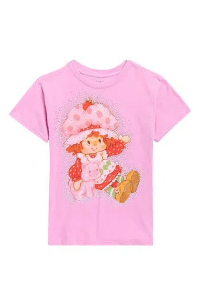 Freeze Kids' Strawberry Shortcake Rhinestone Graphic T-shirt In Pink