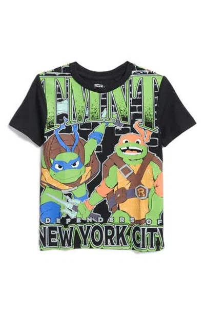Freeze Kids' Teenage Mutant Ninja Turtles Oversize Graphic T-shirt In Black