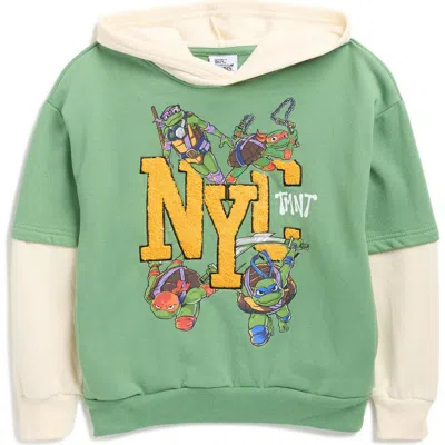Freeze Kids' Tmnt Chenille Graphic Hoodie In Green
